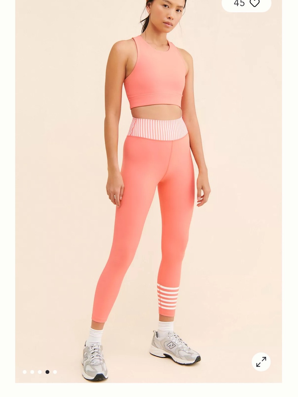 Addison Bay x Nuuly High-Rise Coral Active Leggings - Plus Size - 1X - SEE SET! - Picture 11 of 11